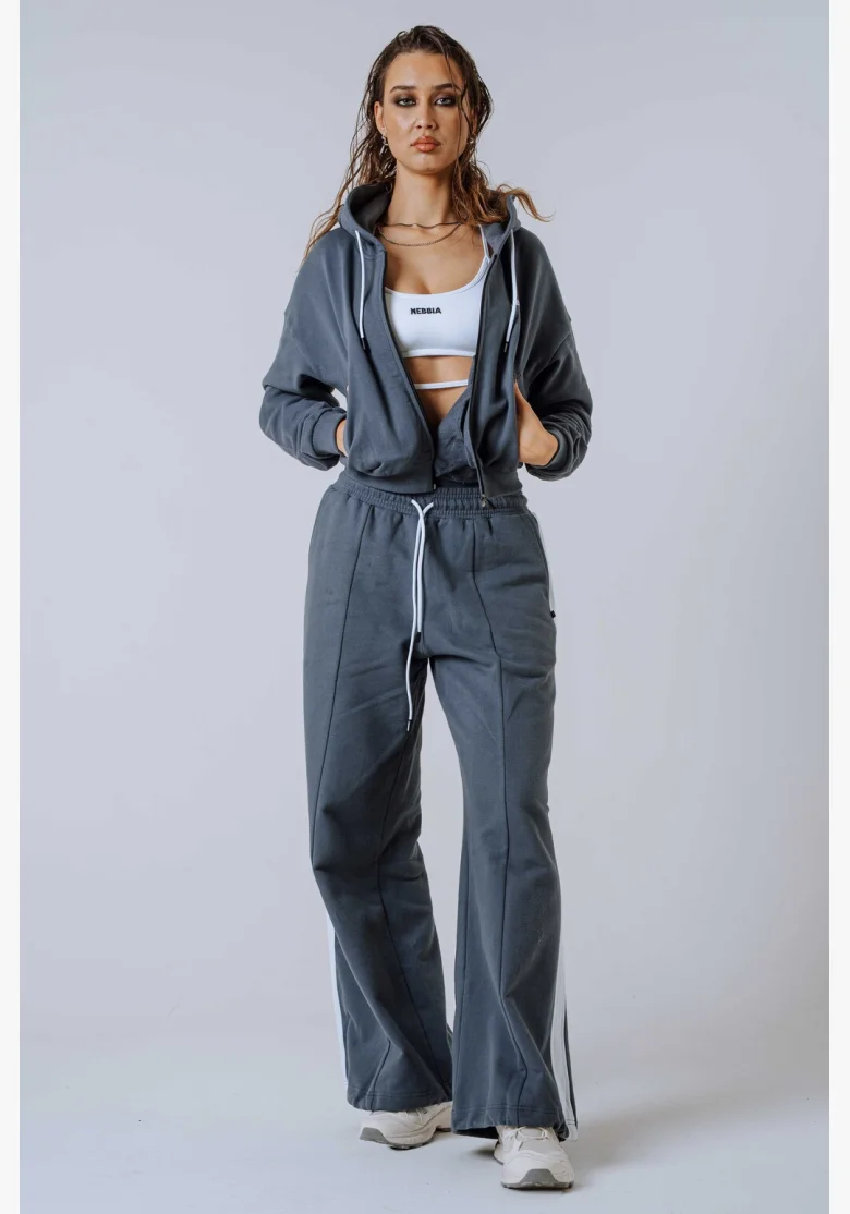 NEBBIA Zip Up con cappuccio POWER grigia