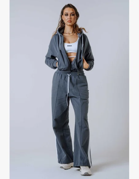 NEBBIA Zip Up con cappuccio POWER grigia