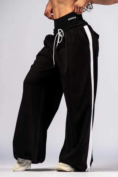 NEBBIA Oversized pantaloni da jogging POWER neri