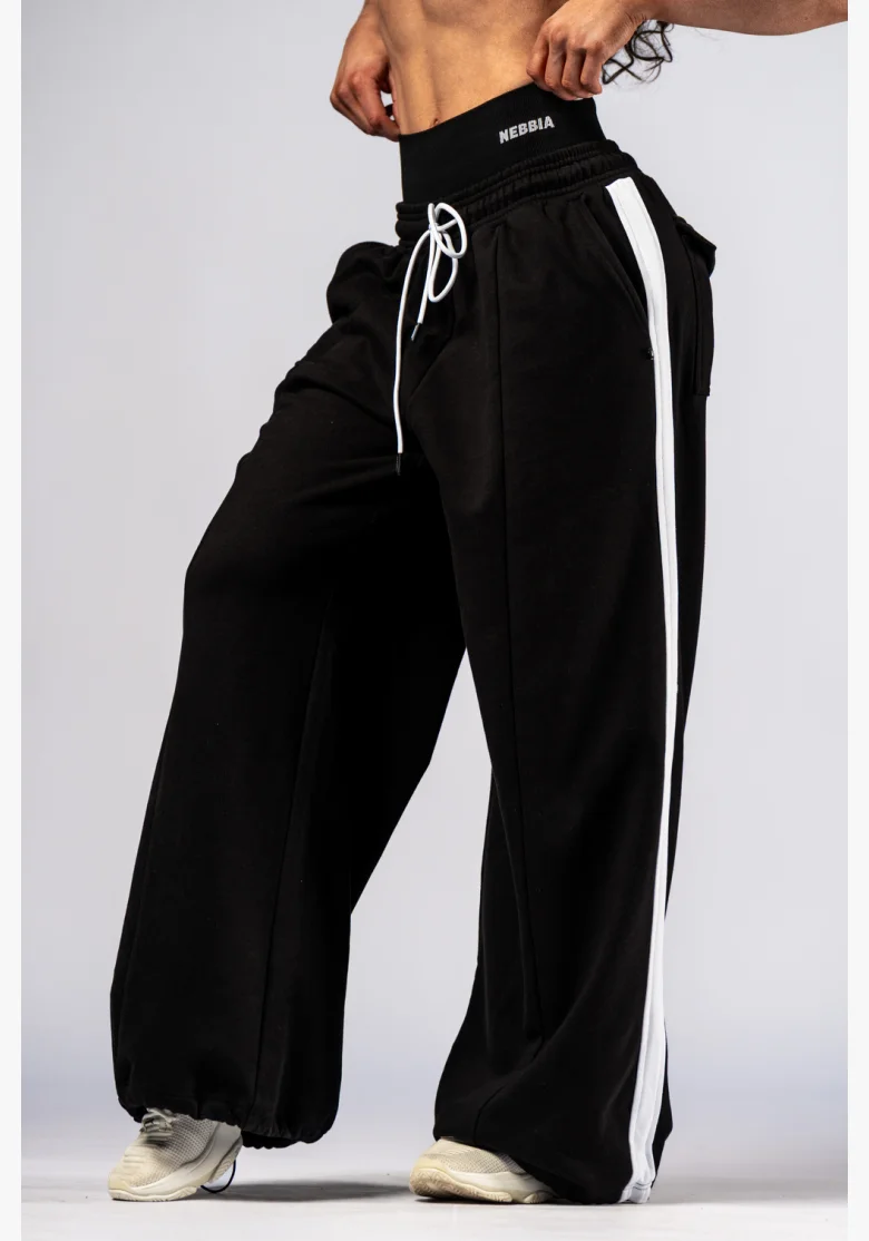 NEBBIA Oversized pantaloni da jogging POWER neri