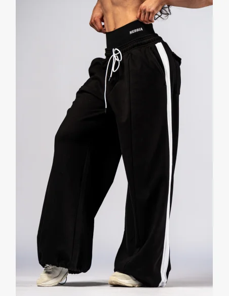 NEBBIA Oversized pantaloni da jogging POWER neri