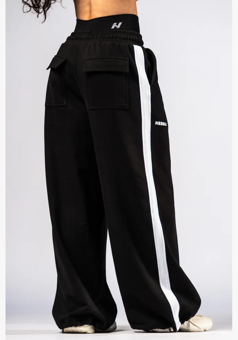 NEBBIA Oversized pantaloni da jogging POWER neri