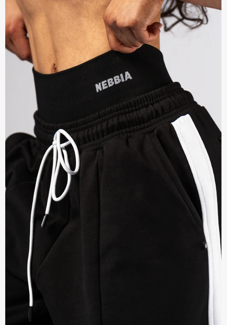 NEBBIA Oversized pantaloni da jogging POWER neri