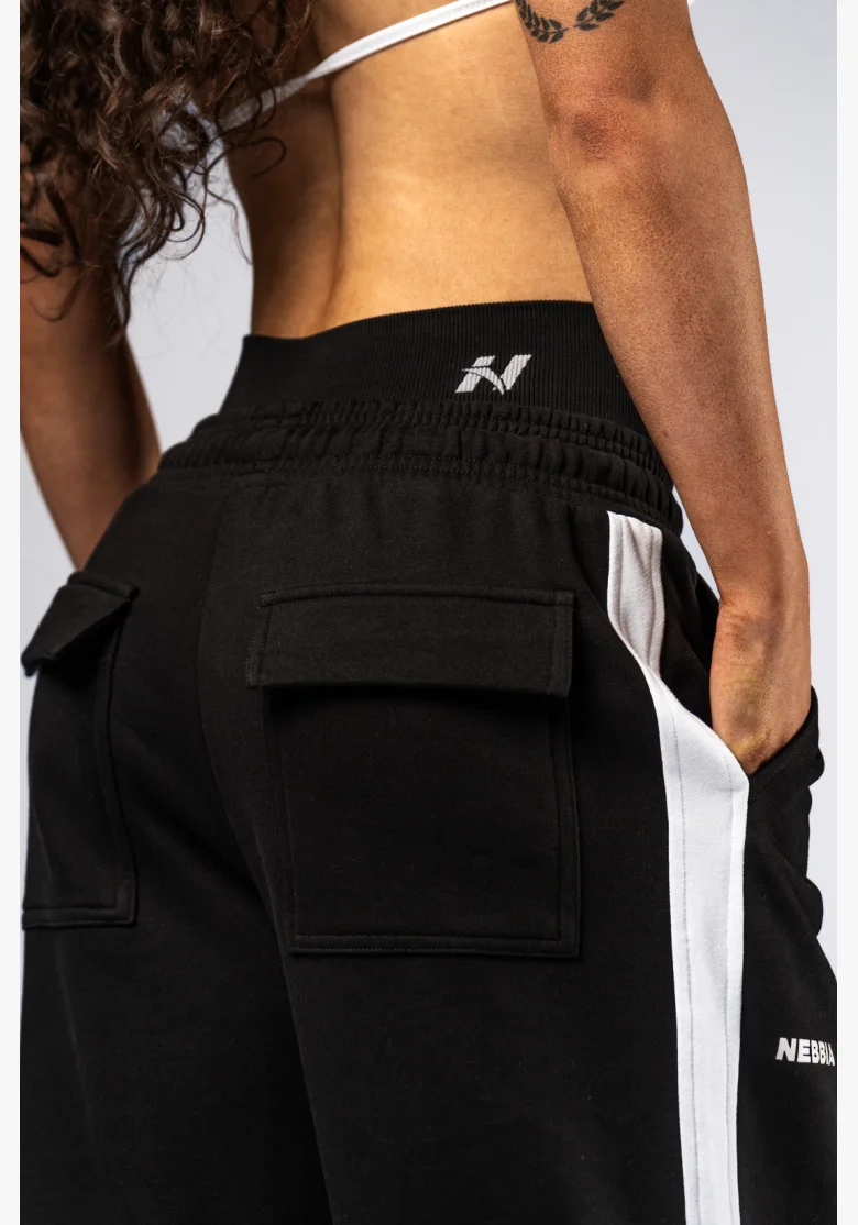 NEBBIA Oversized pantaloni da jogging POWER neri