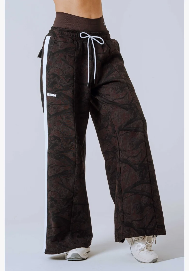 NEBBIA Oversized pantaloni da tuta POWER Camo scuri