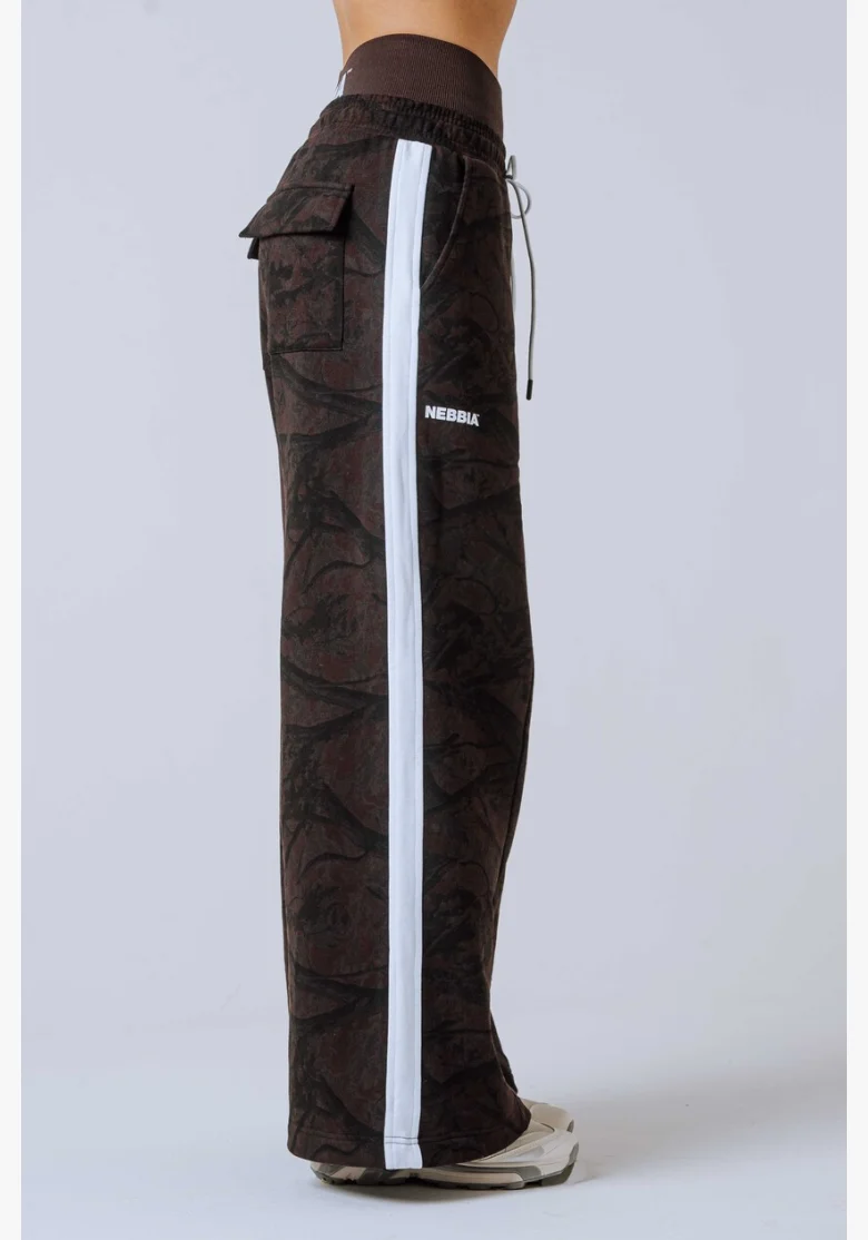 NEBBIA Oversized pantaloni da tuta POWER Camo scuri