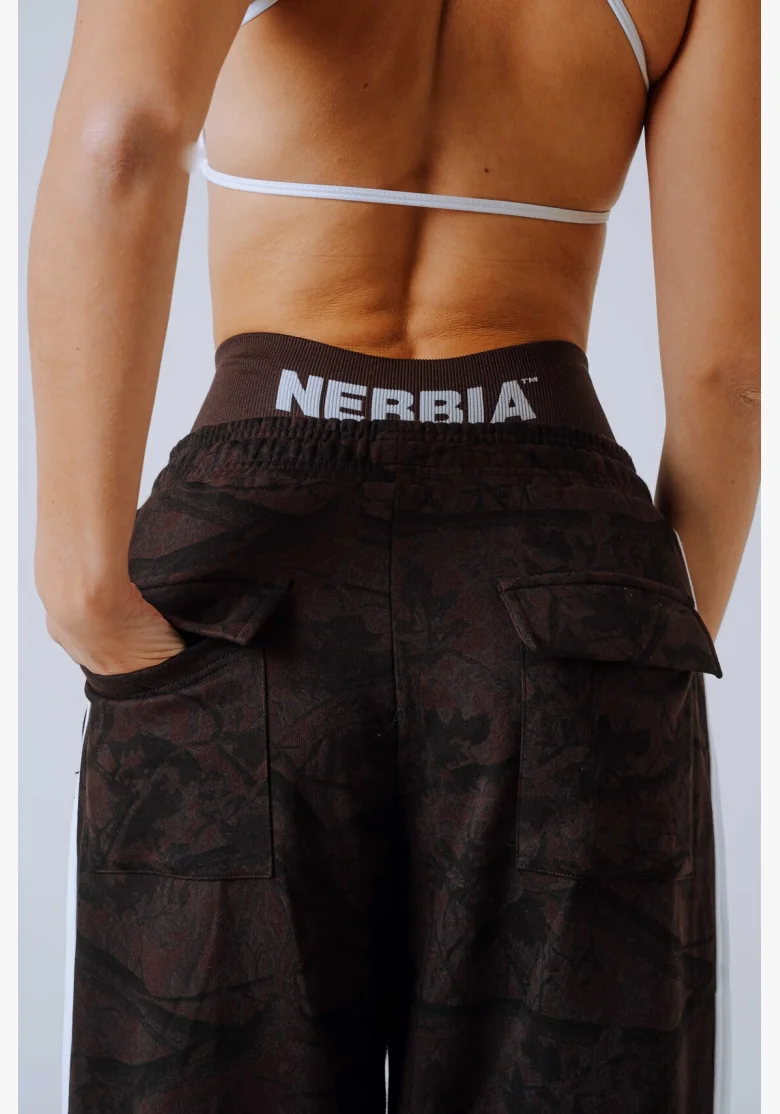 NEBBIA Oversized pantaloni da tuta POWER Camo scuri
