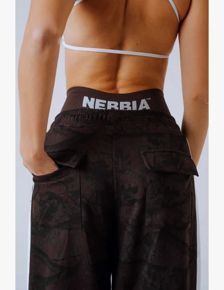 NEBBIA Oversized pantaloni da tuta POWER Camo scuri