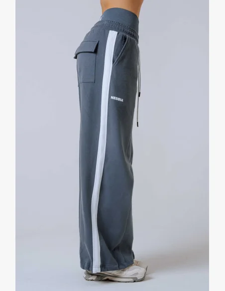 NEBBIA Oversized pantaloni da tuta POWER grigi