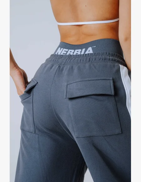 NEBBIA Oversized pantaloni da tuta POWER grigi