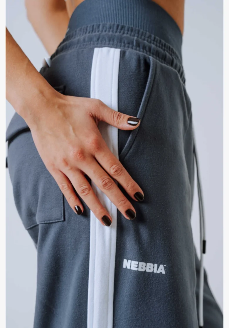 NEBBIA Oversized pantaloni da tuta POWER grigi