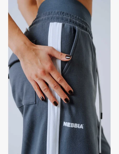 NEBBIA Oversized pantaloni da tuta POWER grigi