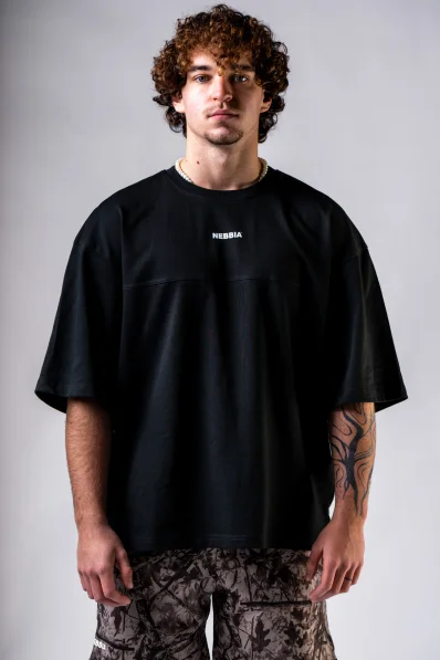 NEBBIA Maglietta Oversized POWER nera
