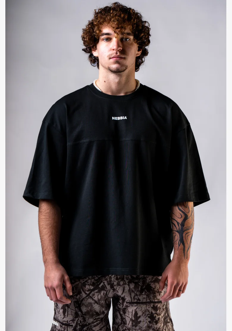 NEBBIA Maglietta Oversized POWER nera