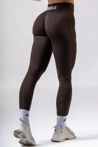 NEBBIA High-waist push-up leggings POWER marroni 2