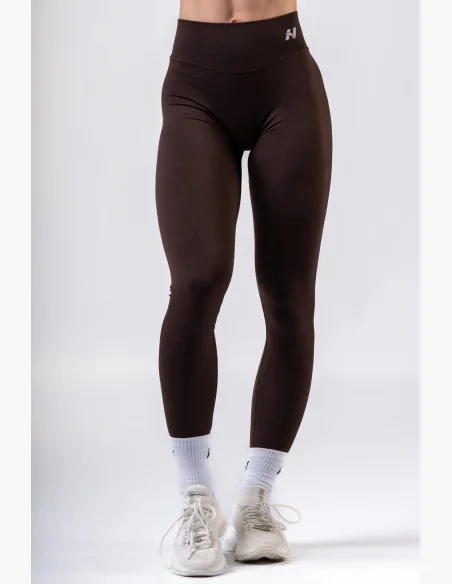 NEBBIA High-waist push-up leggings POWER marroni