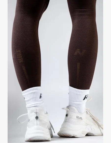 NEBBIA High-waist push-up leggings POWER marroni