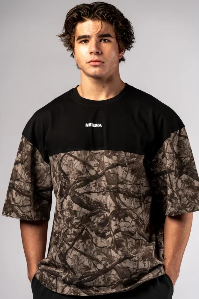 NEBBIA Oversized maglia POWER Camo pallido