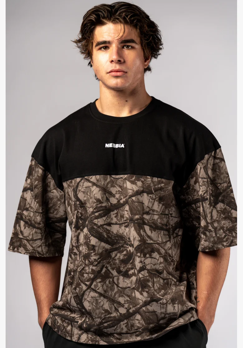 NEBBIA Oversized maglia POWER Camo pallido