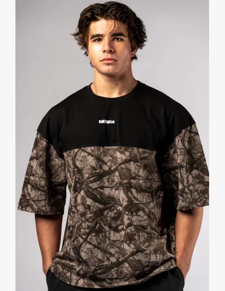 NEBBIA Oversized maglia POWER Camo pallido