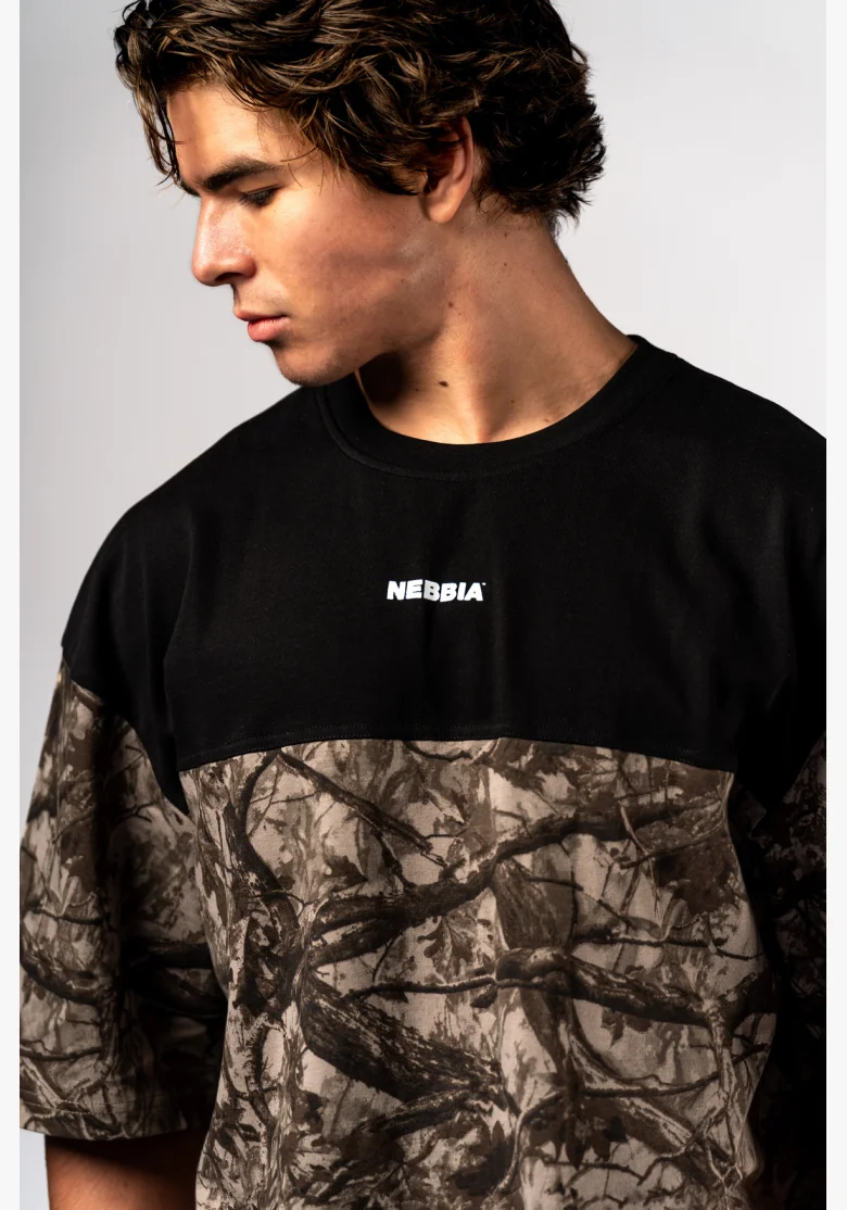 NEBBIA Oversized maglia POWER Camo pallido