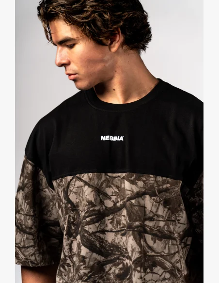 NEBBIA Oversized maglia POWER Camo pallido
