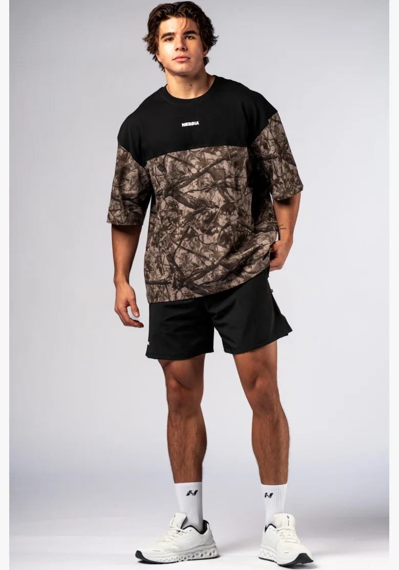 NEBBIA Oversized maglia POWER Camo pallido