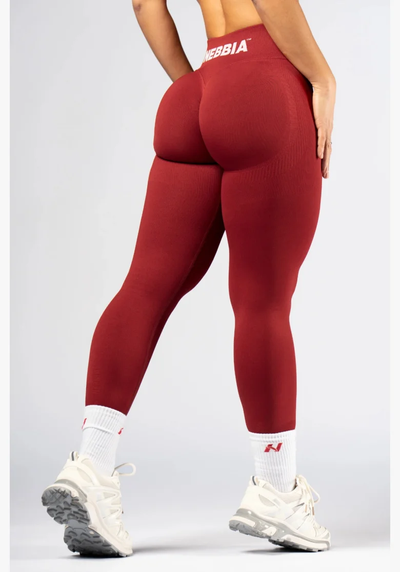 NEBBIA High-waist push-up leggings POWER rosse