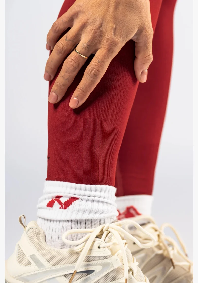 NEBBIA High-waist push-up leggings POWER rosse