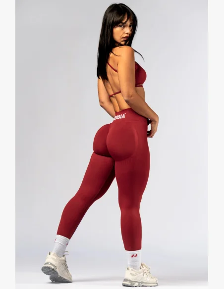 NEBBIA High-waist push-up leggings POWER rosse