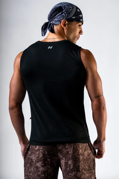 NEBBIA Seamless maglietta senza maniche POWER nera 2