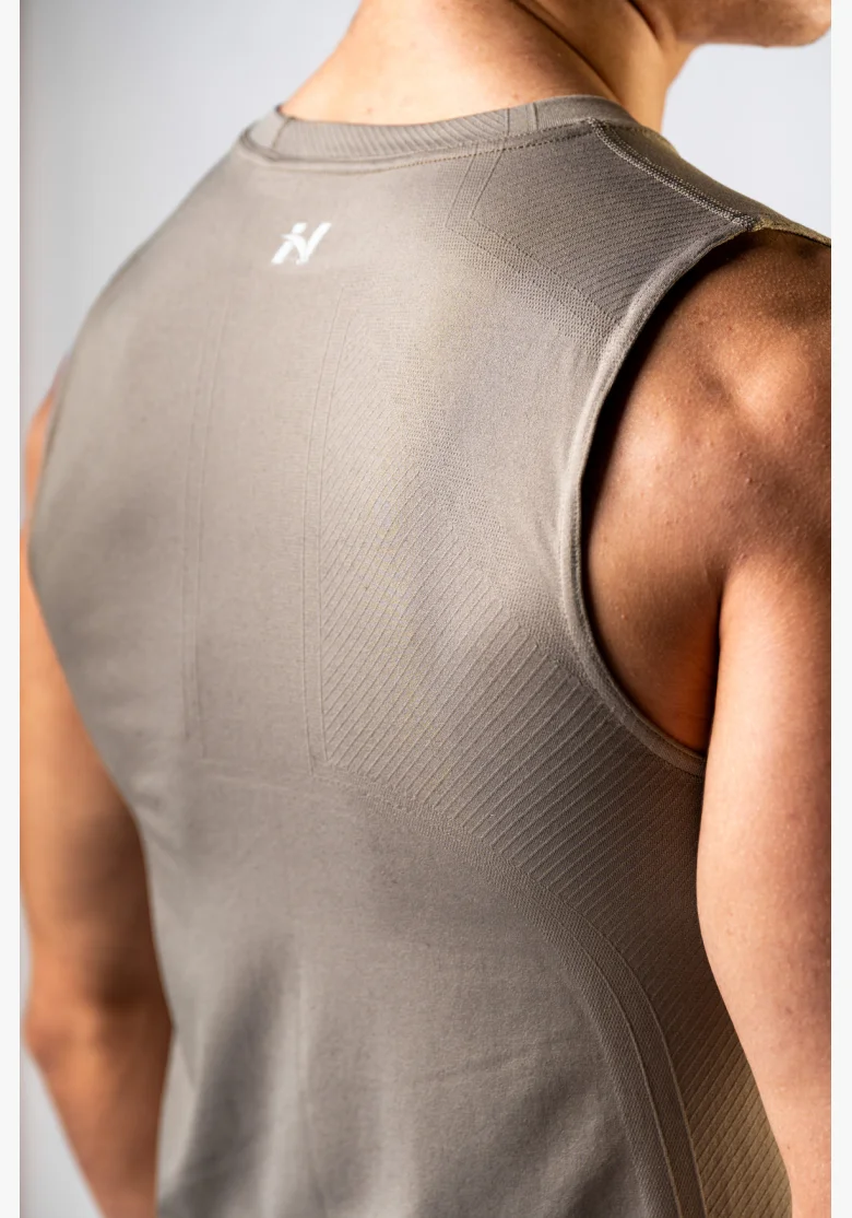 NEBBIA Seamless canotta senza maniche POWER beige