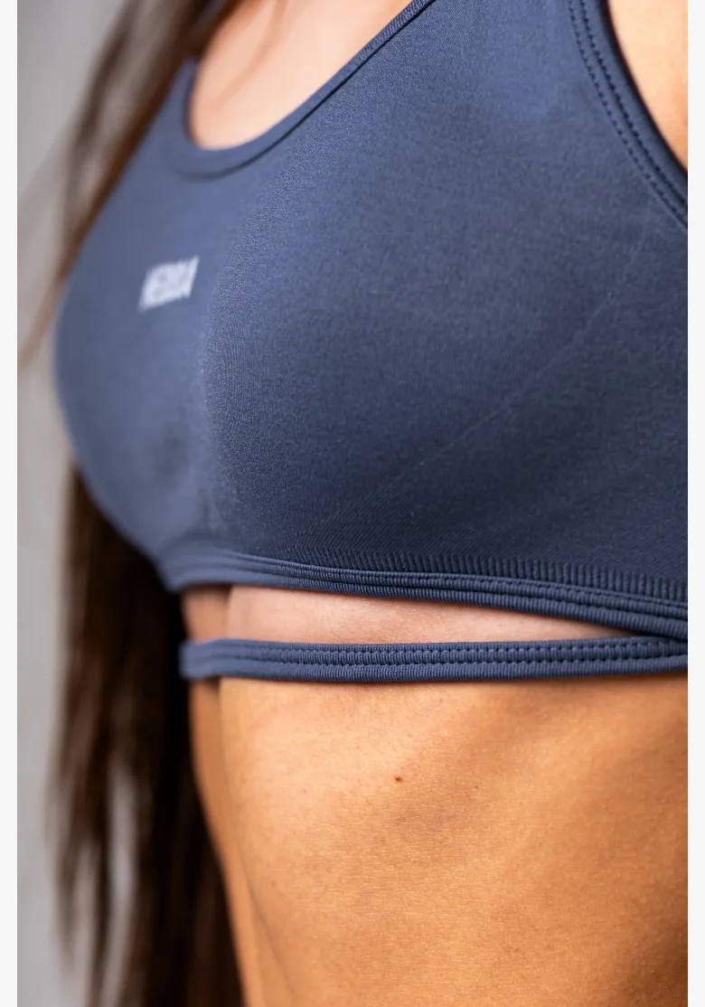 NEBBIA Open-back reggiseno sportivo POWER grigio