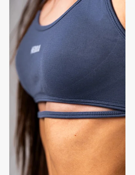 NEBBIA Open-back reggiseno sportivo POWER grigio