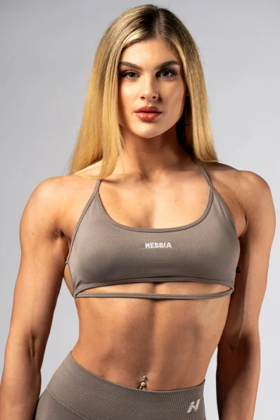NEBBIA Open-back reggiseno sportivo POWER beige