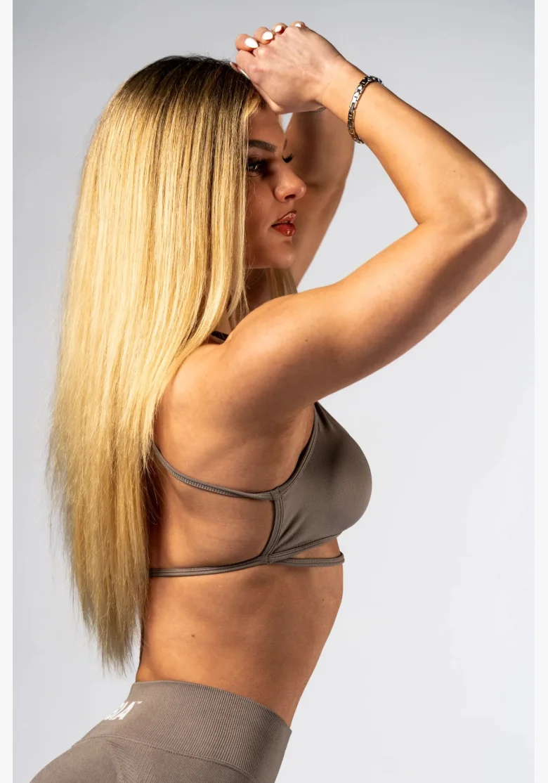 NEBBIA Open-back reggiseno sportivo POWER beige