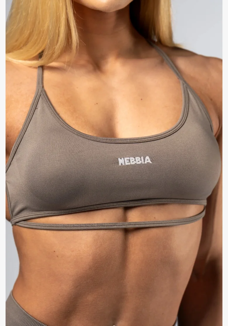 NEBBIA Open-back reggiseno sportivo POWER beige