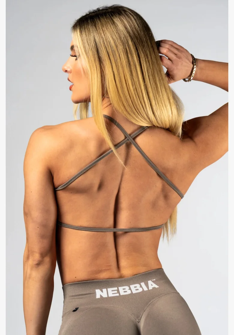 NEBBIA Open-back reggiseno sportivo POWER beige
