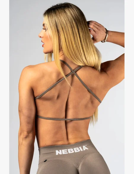 NEBBIA Open-back reggiseno sportivo POWER beige