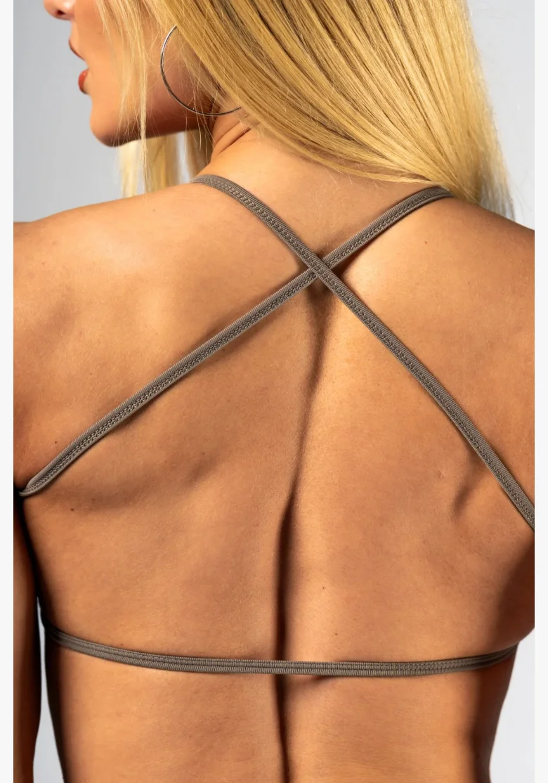 NEBBIA Open-back reggiseno sportivo POWER beige