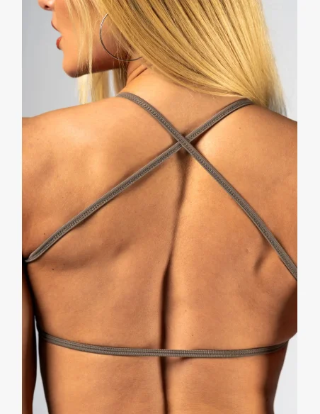 NEBBIA Open-back reggiseno sportivo POWER beige
