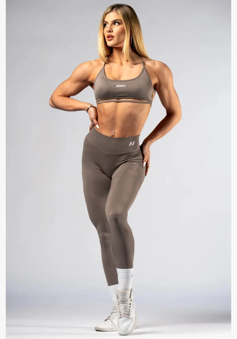 NEBBIA Open-back reggiseno sportivo POWER beige