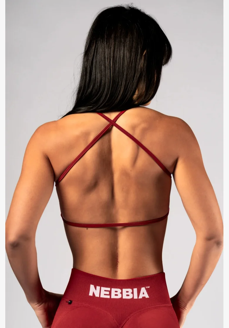 NEBBIA Open-back reggiseno sportivo POWER rosso