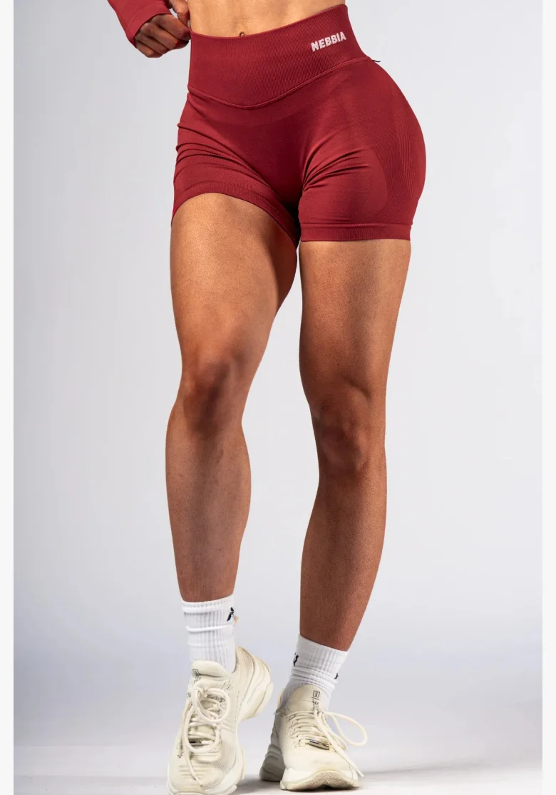 NEBBIA High-waist push-up shorts POWER rosso