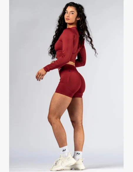 NEBBIA High-waist push-up shorts POWER rosso