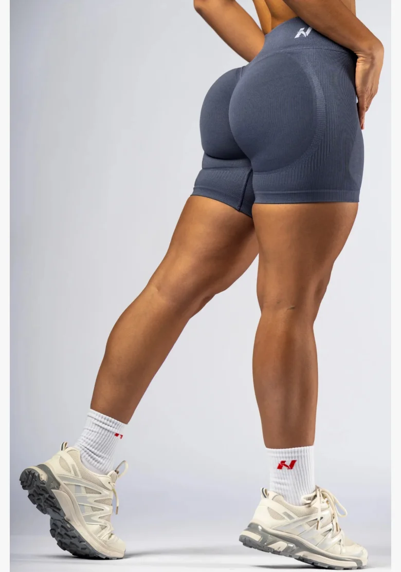 NEBBIA High-waist push-up shorts POWER grigie