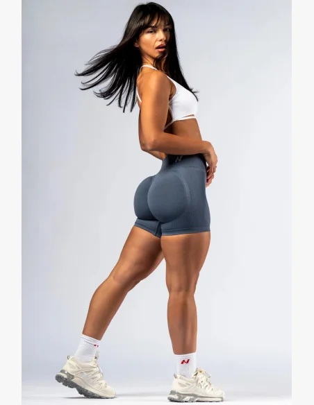 NEBBIA High-waist push-up shorts POWER grigie