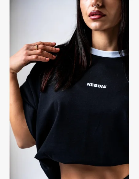 NEBBIA Maglietta rilassata POWER nera