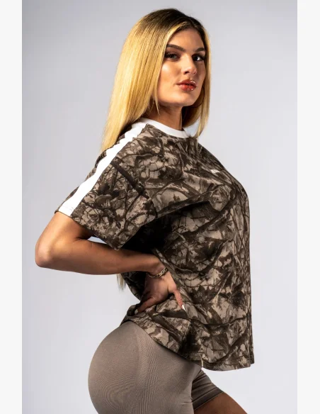 NEBBIA Relaxed fit maglia POWER camo beige