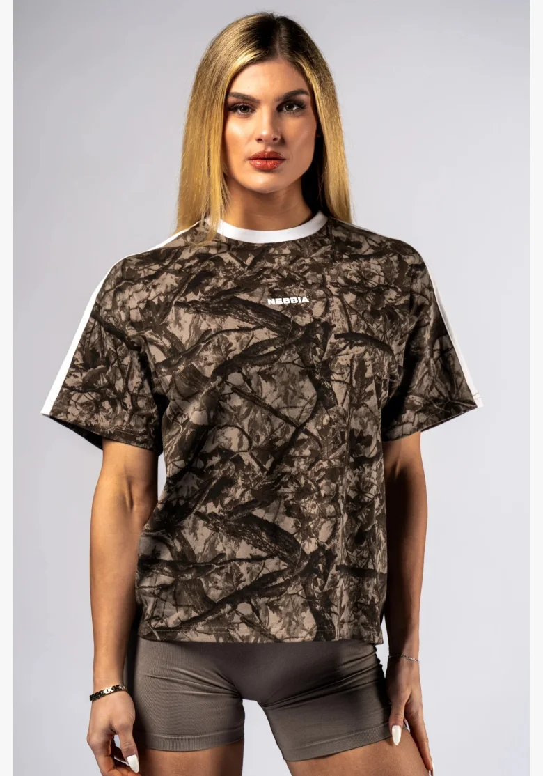 NEBBIA Relaxed fit maglia POWER camo beige
